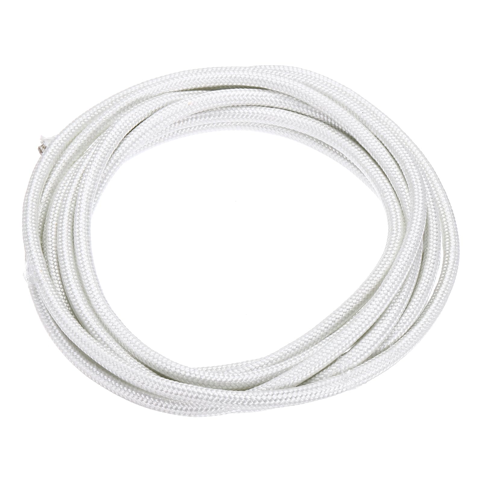 sourcing map 3 Meter/9.84ft 11AWG High Temp Wire, Flexible Mica Cable, Insulated 500 Degrees Celsius High Temperature Braided Wire Cable Resistant Electrical for Lamp Boiler Heater, White