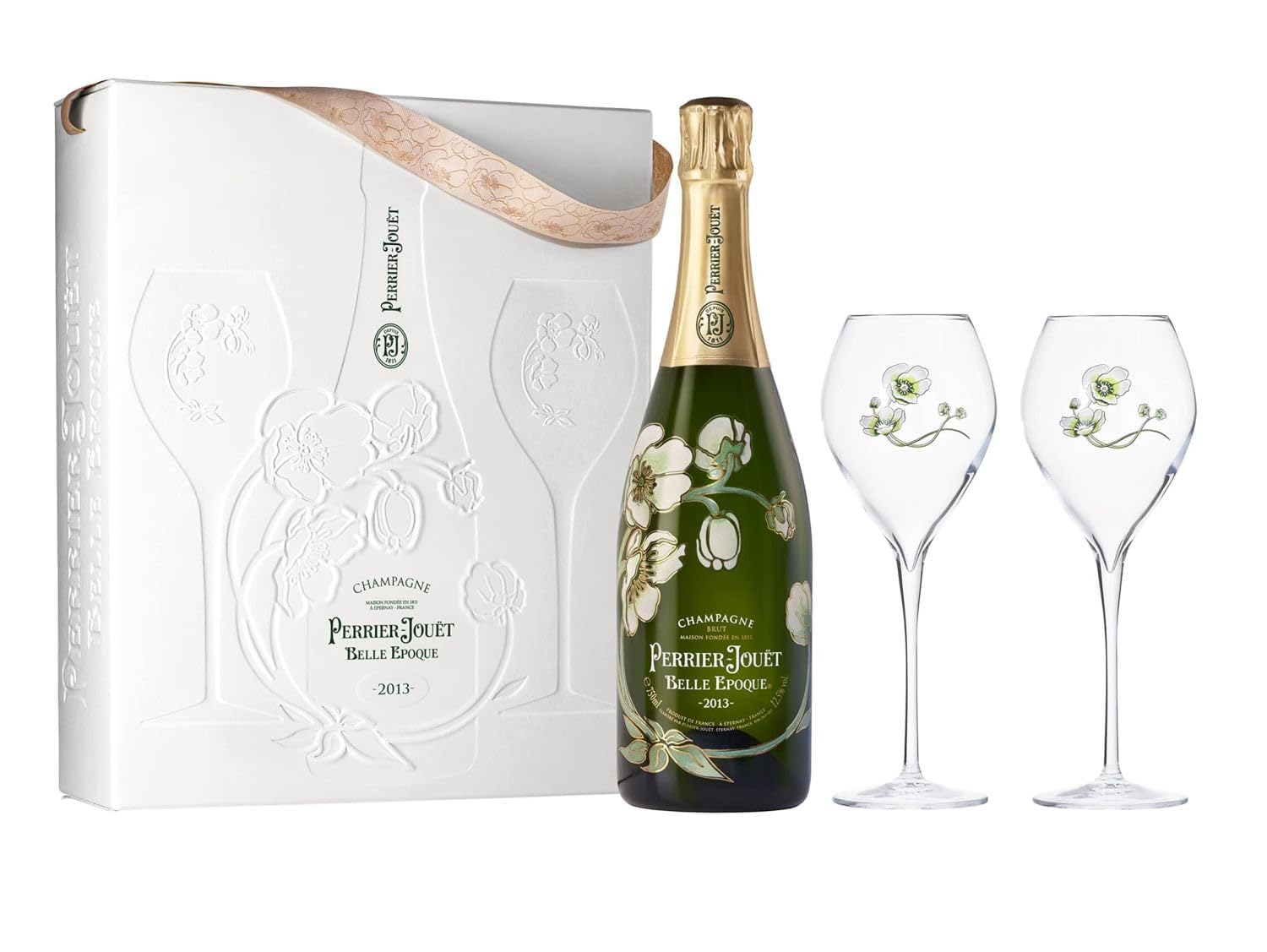 Perrier Jouet Belle Epoque 2013 Champagne with 2 Flutes Gift Set