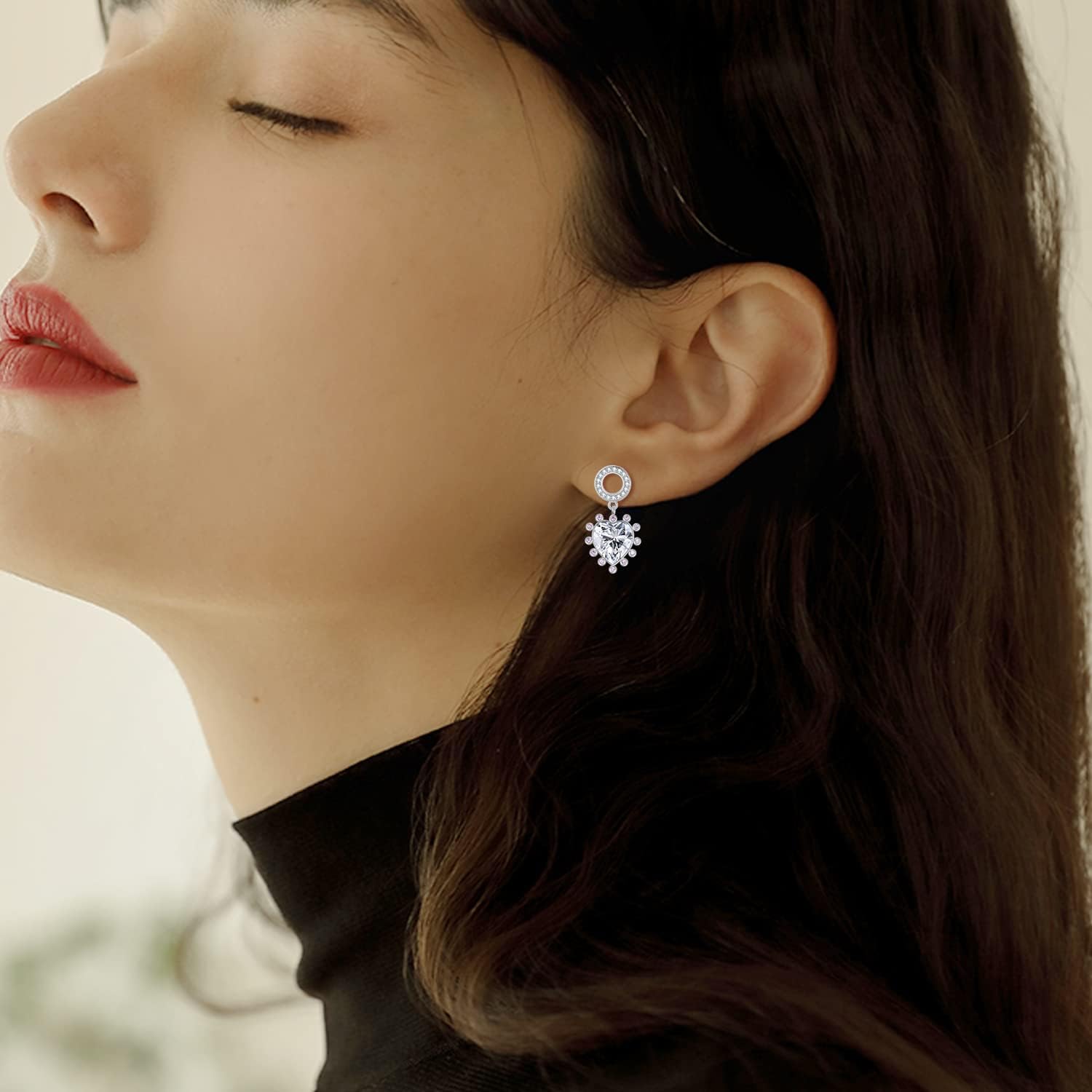 YFN Star/Circle/Heart Earrings Sterling Silver Climber Stud Drop Dangle Earrings Jewelry Gifts for Women - Image 6