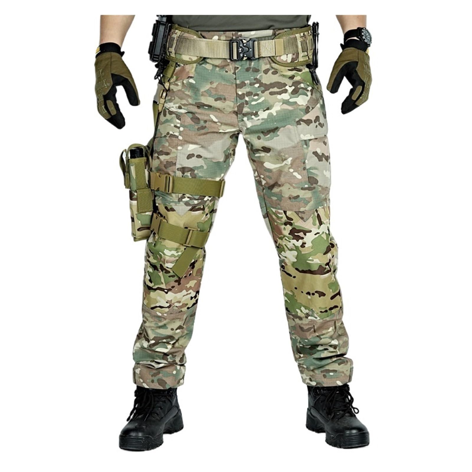Pantalones de Trabajo Hombre Pantalones tácticos de Verano for Hombre, for Exteriores, Multibolsillos, Resistentes al desgarro, Camuflaje