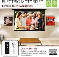 Vista 5 de Akia Screens Pantalla de proyector desplegable con control remoto eléctrico motorizado de 110 pulgadas, 169, 8K, 4K, HD, 3D, retráctil, montaje