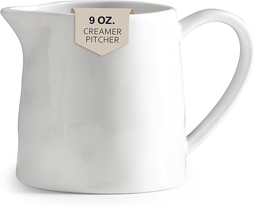 Miniatura 10 de LYEOBOH Jarra de crema de 17 oz - Jarra de cerámica con asa, jarra para café y leche para cocina, apta para microondas, lavavajillas y congelador