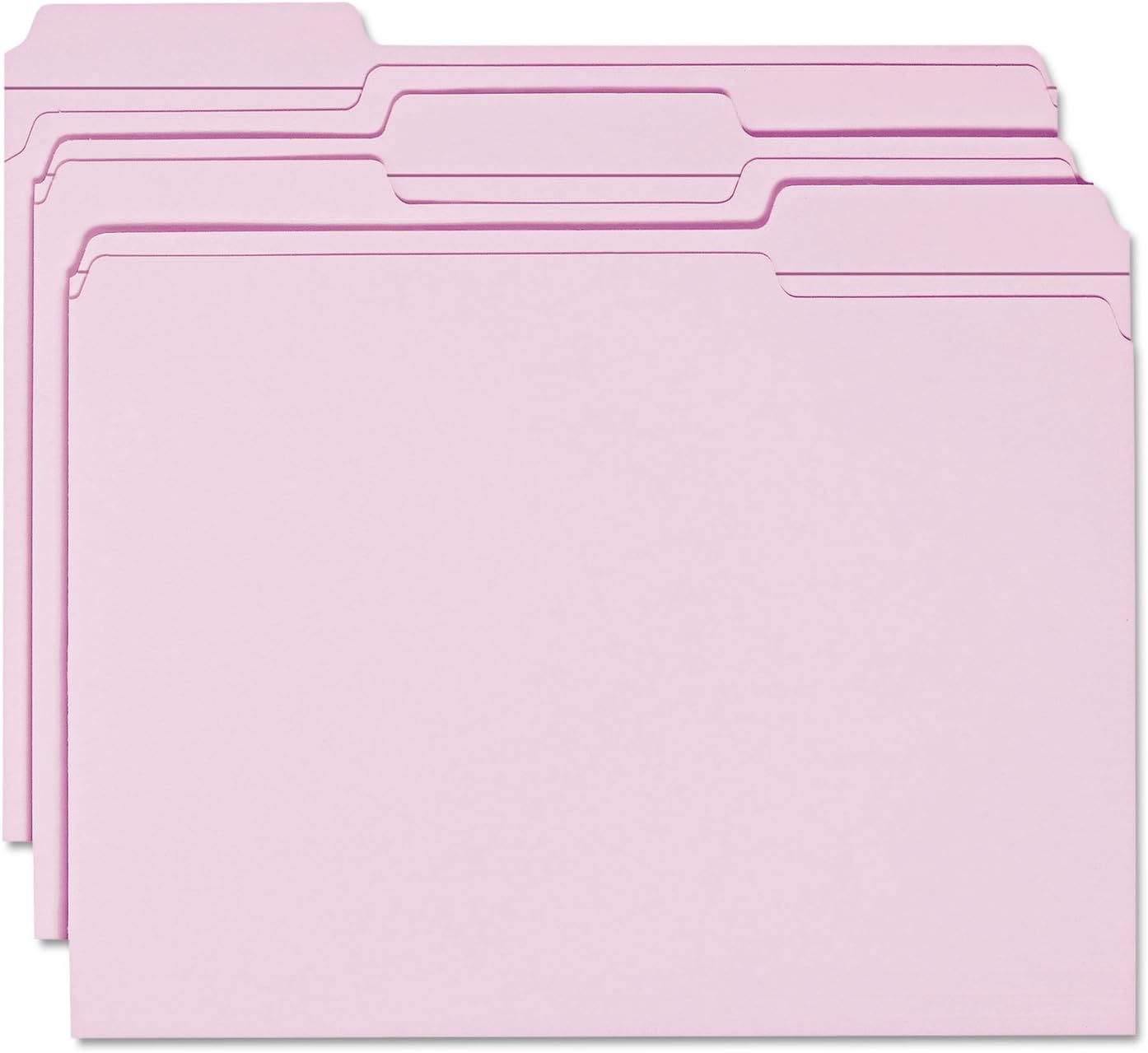 Smead 12434 File Folders 1/3 Cut Reinforced Top Tab Letter Lavender 100/Box