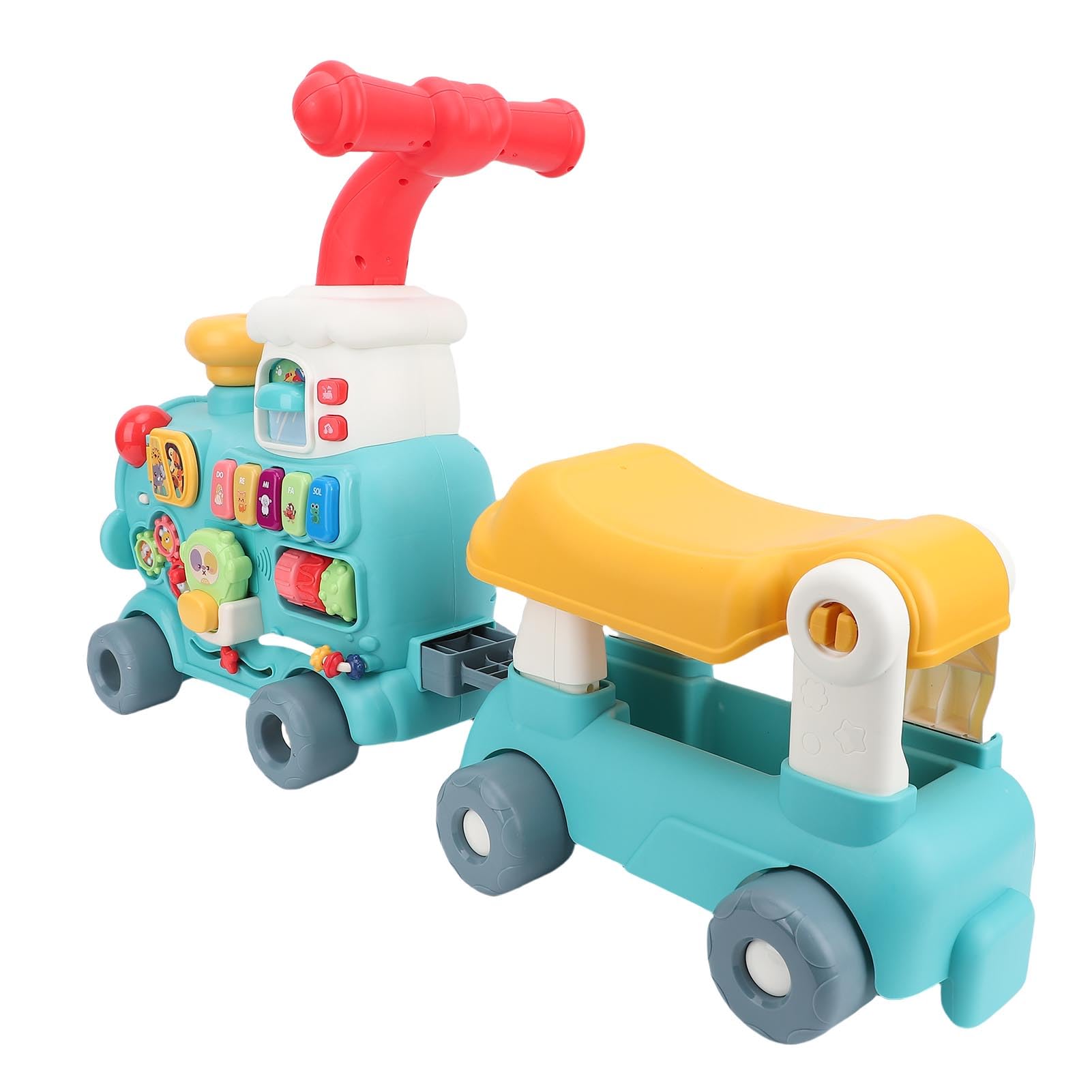 Generic Girello Educativo per Bambini Piccoli con Trenino a Spinta, con Blocchi di Abbinamento Forme, modalità Vapore per lo Sviluppo Cognitivo, Materiale ABS Sicuro