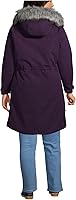 Vista 2 de Lands' End Expedition parka impermeable de plumón para mujer con capucha de piel sintética