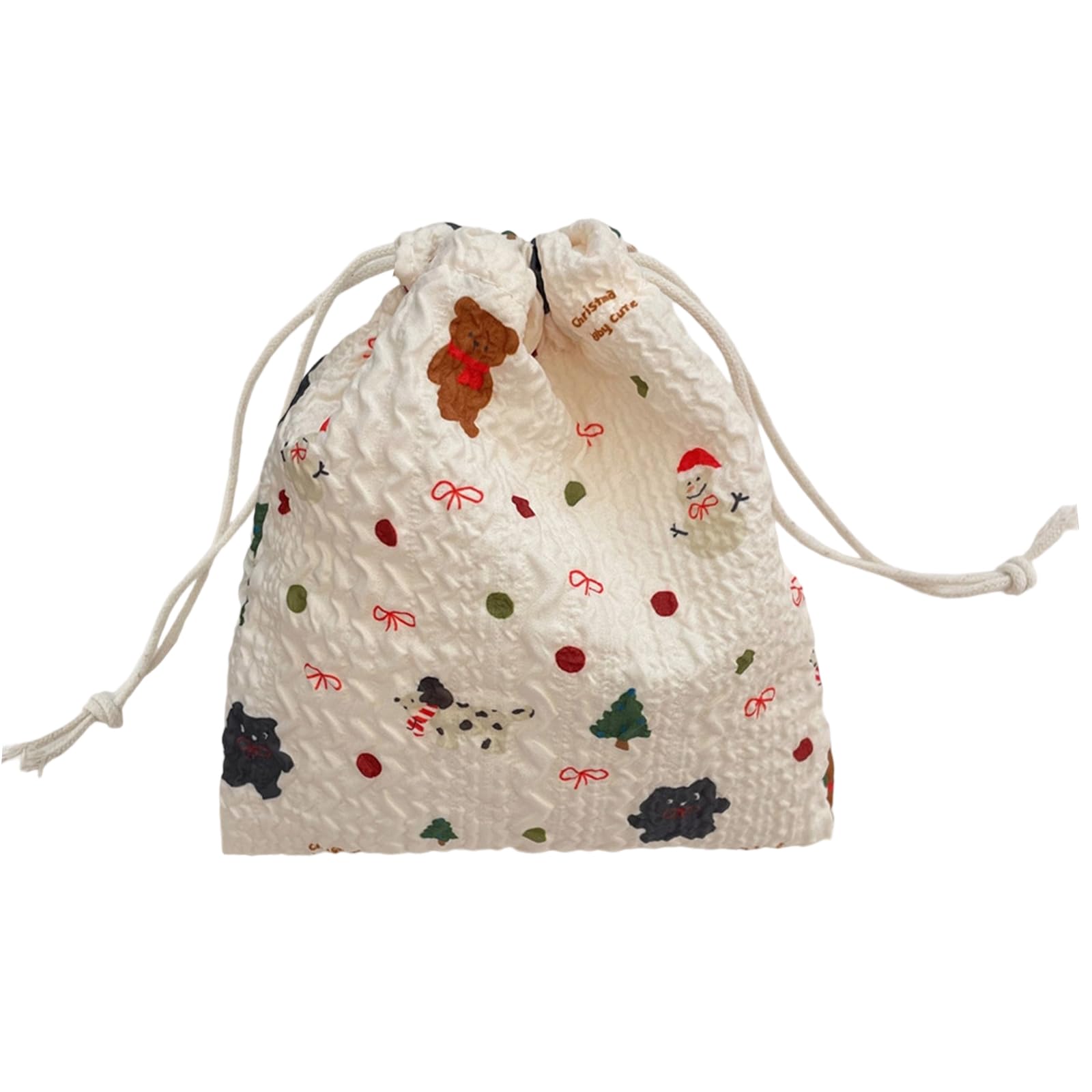 Obotsnoi Cartoon Design Makeup Bag Drawstring Closure Portable Accessory Pouches Multipurpose Cosmetic Carry Bag Cosmetic Organized