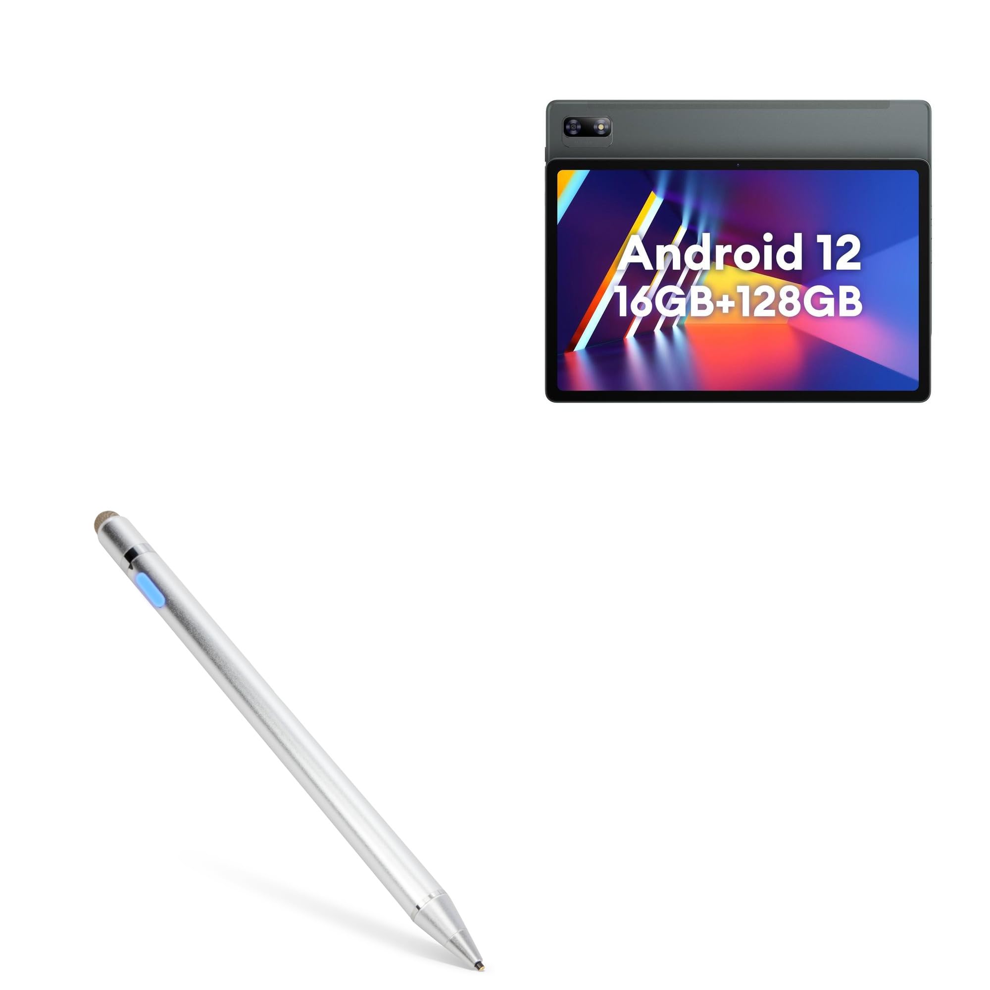 BoxWave Stylus Pen Compatible with Headwolf HPad 1 - AccuPoint Active Stylus, Electronic Stylus with Ultra Fine Tip - Metallic Silver