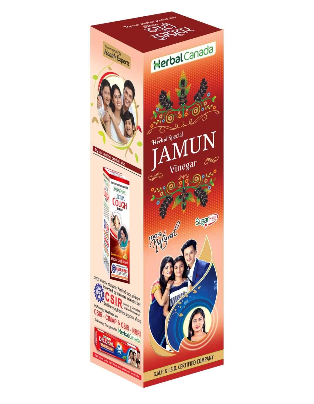 CROW Herbal Canada JAMUN ocet 500 ml, naturalny organiczny surowy ocet jabłkowy (sirka) z matką, wzmacniacz energii, wzmacniacz metabolizmu, poprawia trawienie, wspomaga zarządzanie wagą