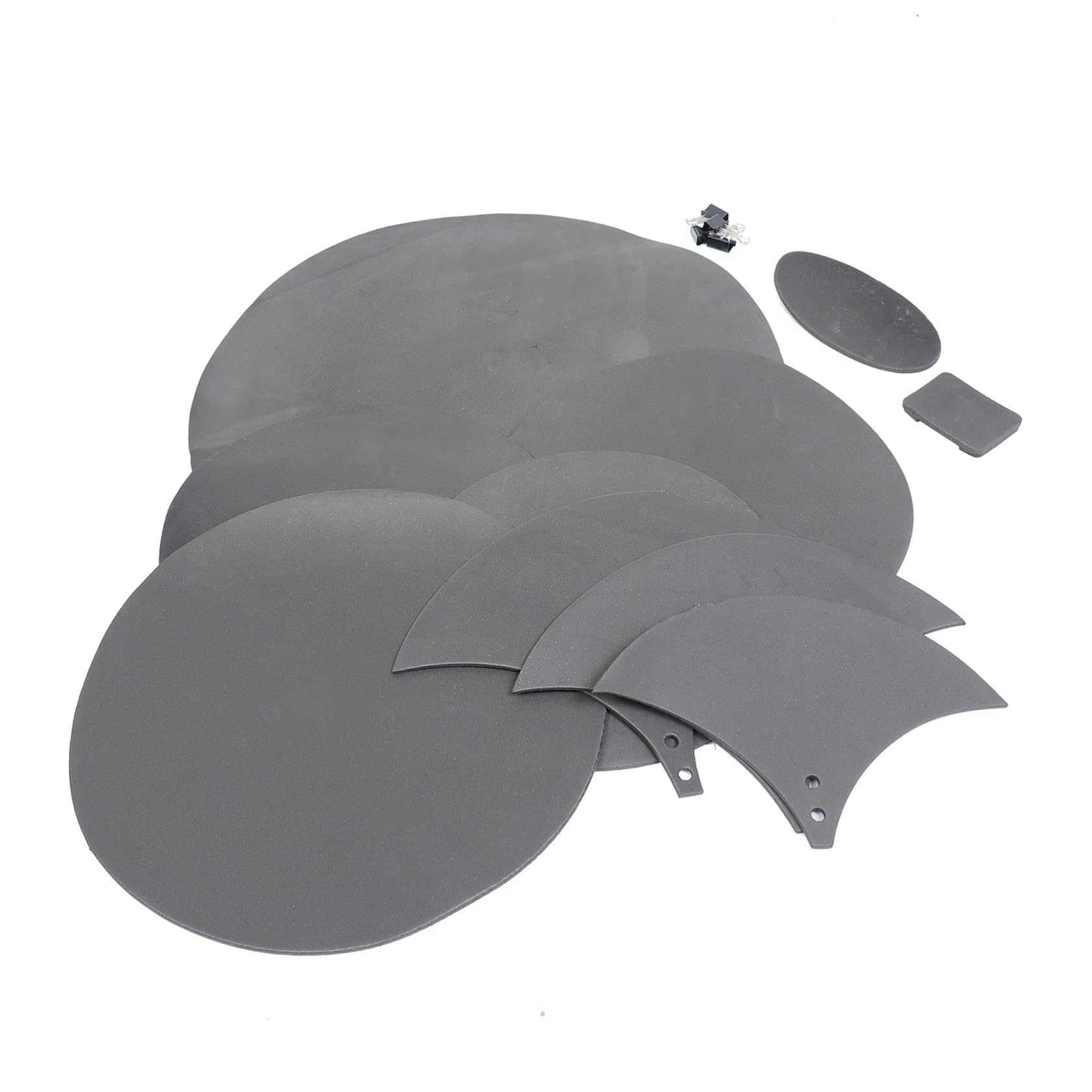 Totority 14Pcs Drum Dampening Pad Drum Mute Pads for Reduced Volume for Practice and Live Performances Durable Black Drum Silencers and Cymbal Pads