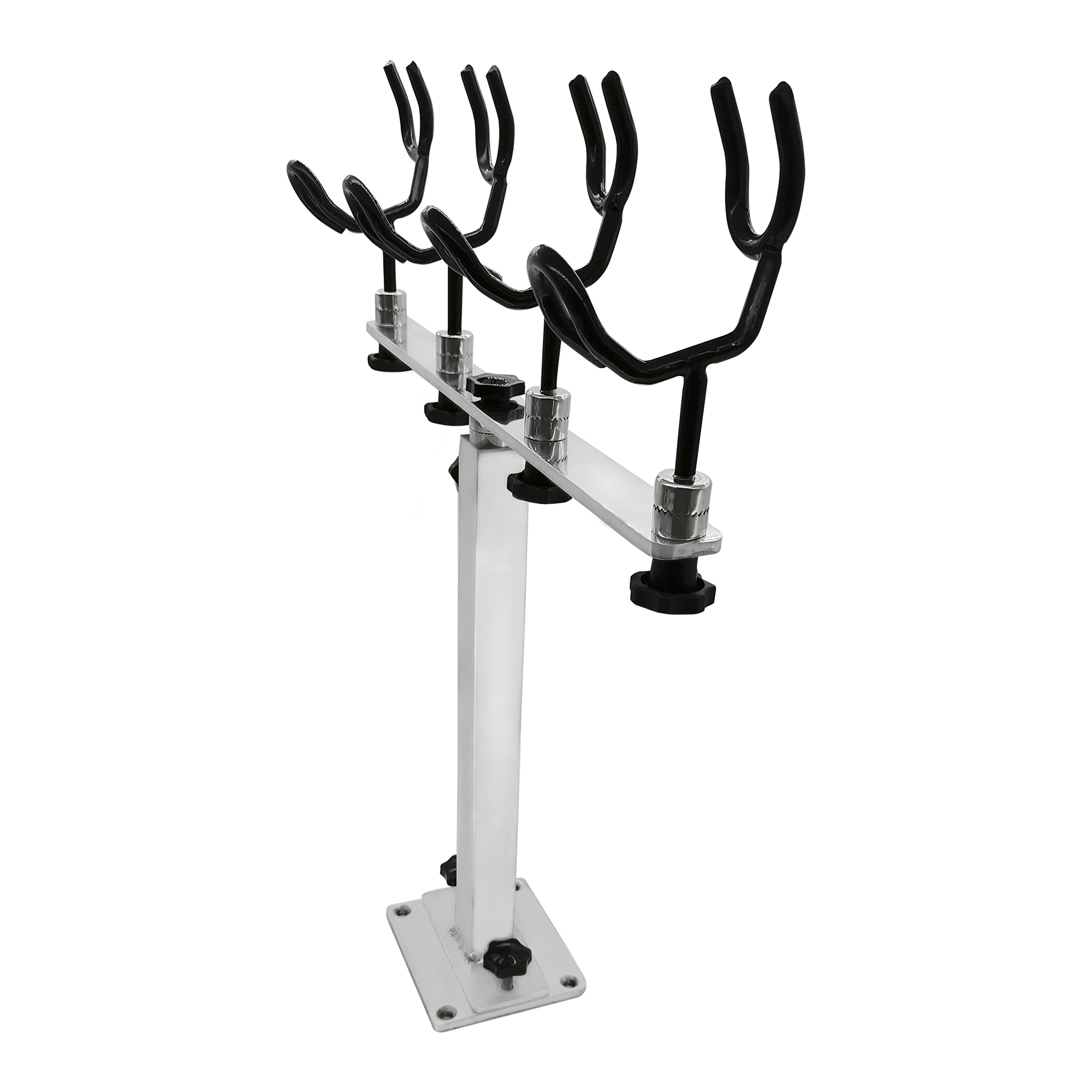 Mojiate Sure Grip Steel Boat Rod Holder +Aluminum mounting Plate Set