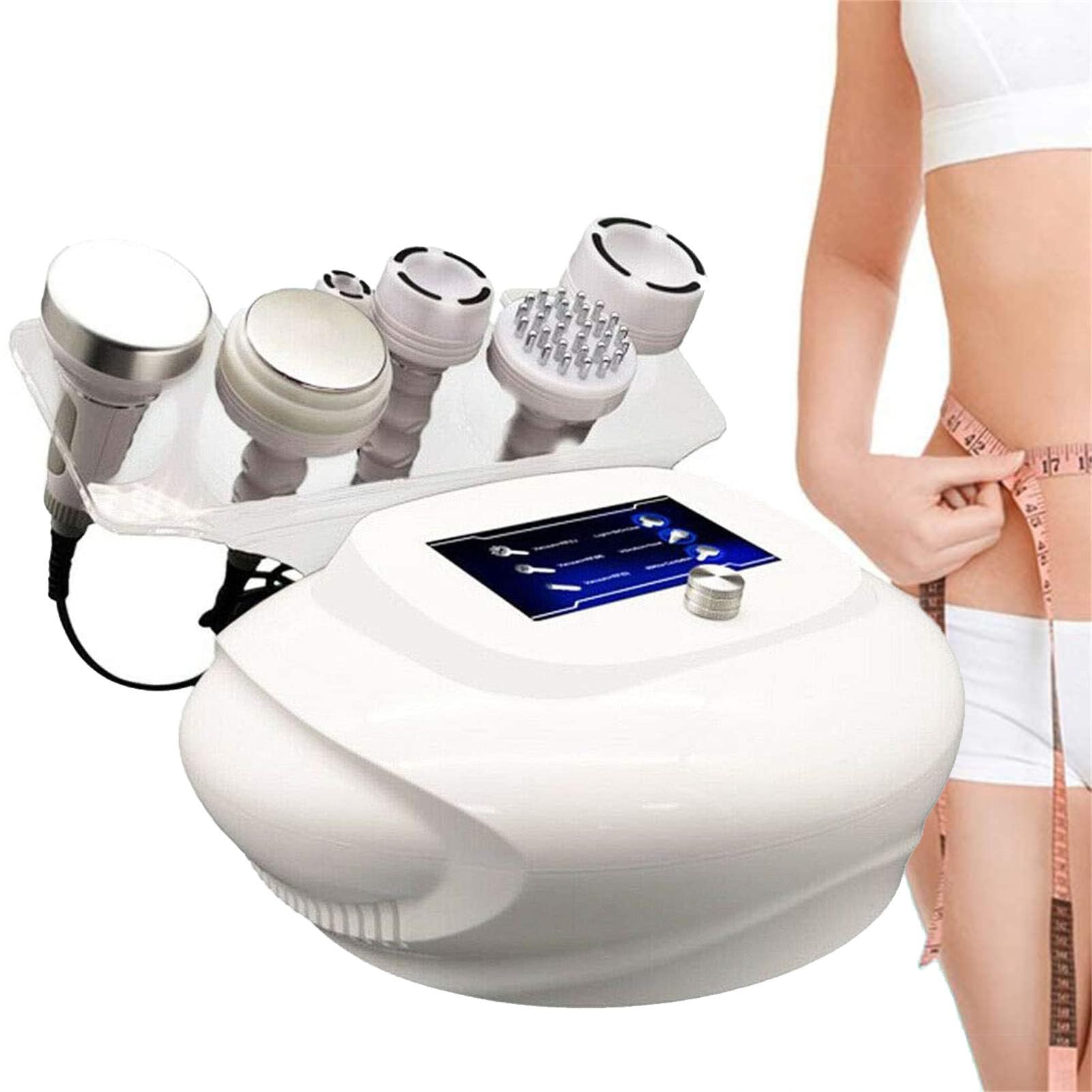 Dispositivo Dimagrante Anticellulite 6 in 1, Strumento di Bellezza Multifunzione RF 80k per Dragaggio del Meridiano per Dimagrire Pancia, Braccia, Cosce