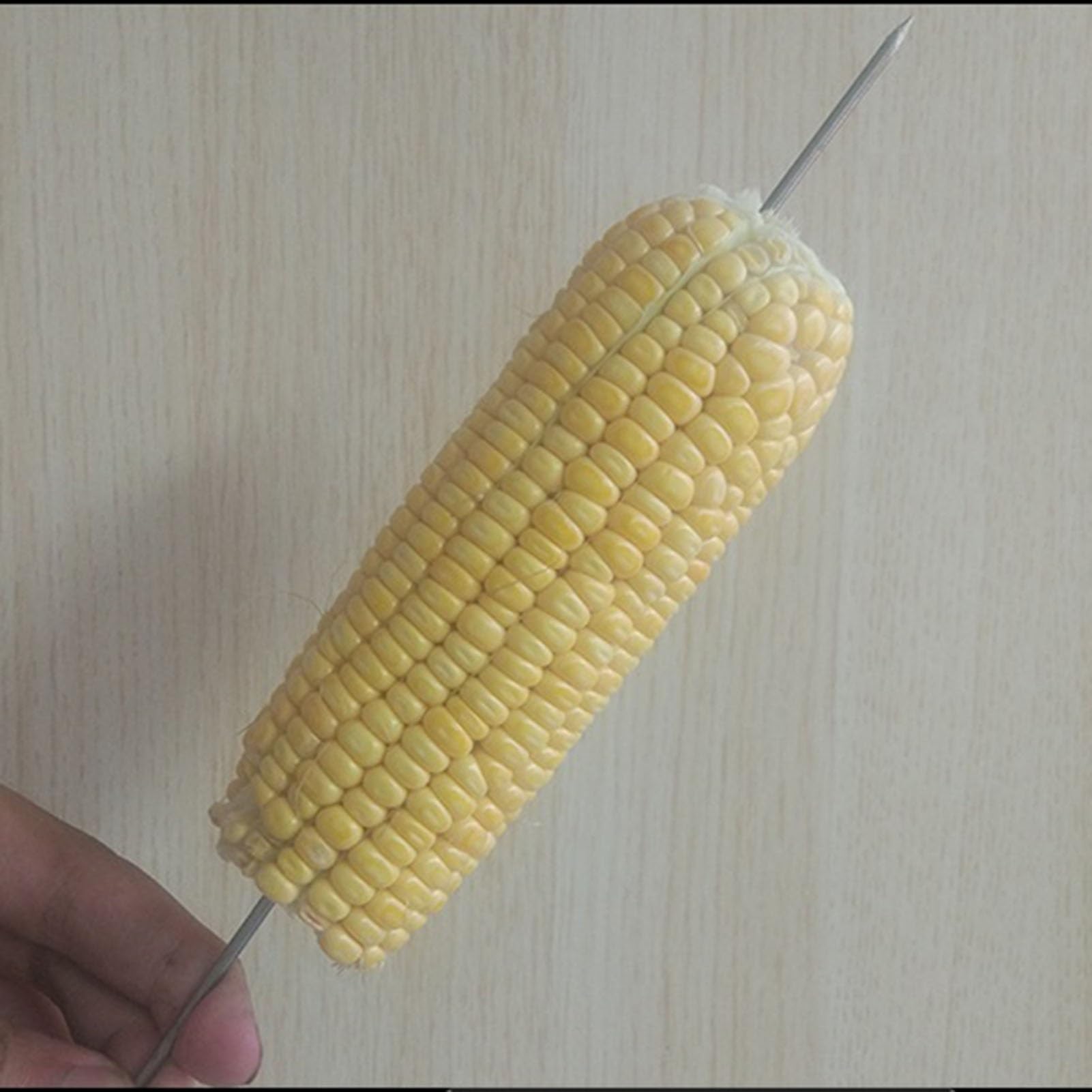 Sepkus Brocheta Redonda, Lisa, de Acero Inoxidable, Reutilizable, para Frutas, Bebidas, brochetas de brocheta, Almacenamiento para Montaje en Pared (50)