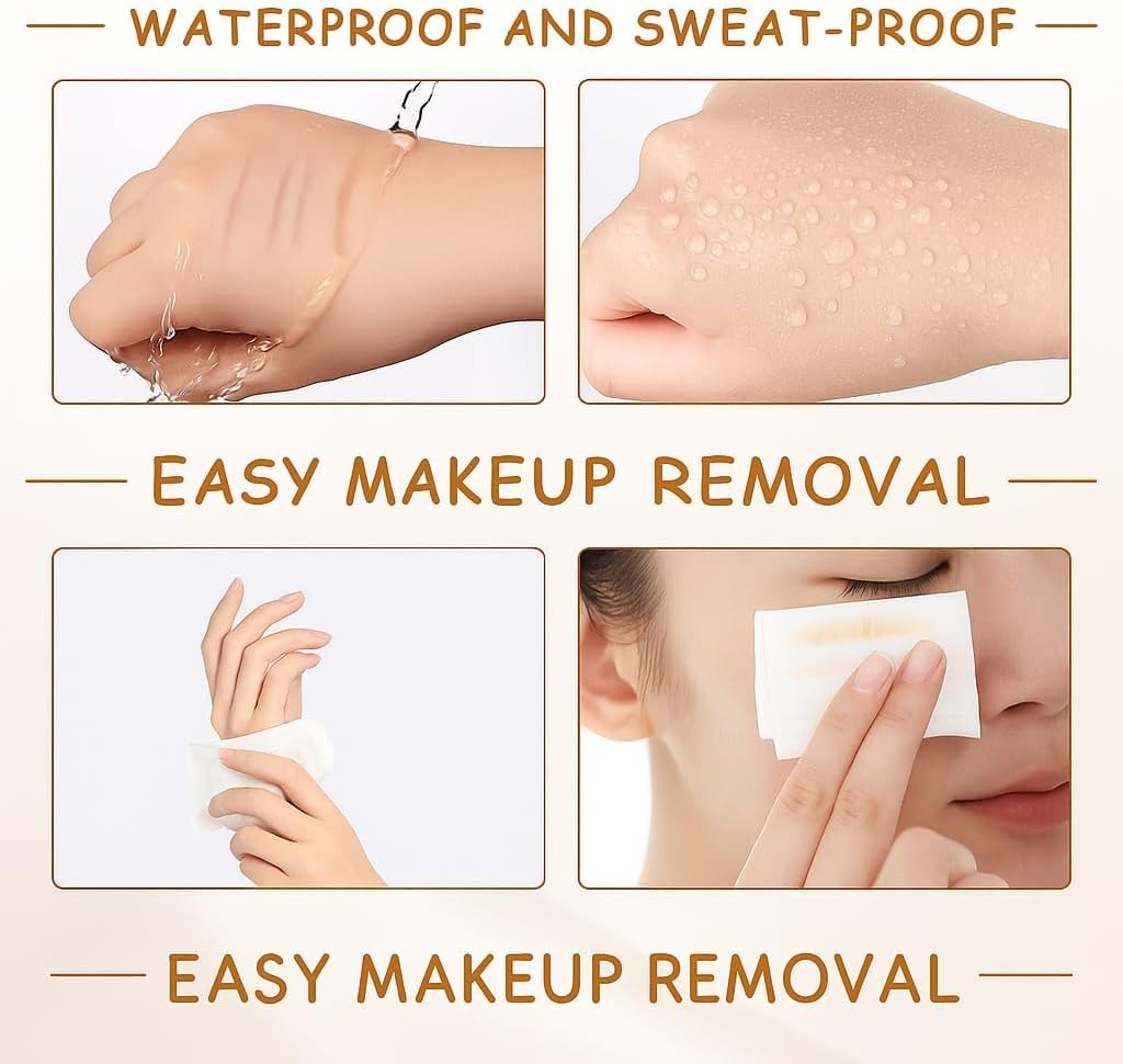 Blanc Cover Cream Stick V – Korean Color Changing Foundation Stick with Volufiline & Collagen – White Foundation Sticks for Dewy Skin–Korean Makeup Foundations Sticks with Detachable Brush (Natural) - Image 3