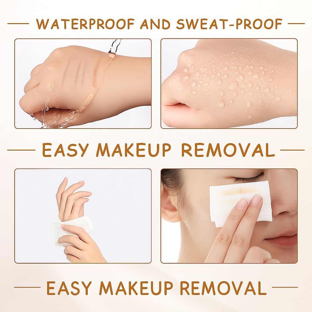 Blanc Cover Cream Stick V – Korean Color Changing Foundation Stick with Volufiline & Collagen – White Foundation Sticks for Dewy Skin–Korean Makeup Foundations Sticks with Detachable Brush (Natural) — view 3
