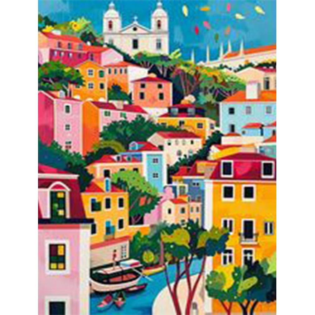 enirefLandscape Paint by Numbers for Adults, Color City Landscape DIY Arts and Crafts for Adults Beginners, Acrylic Paint by Numbers Kits with Paints and Brushes,Perfect for Home Decor 16X20 Inch