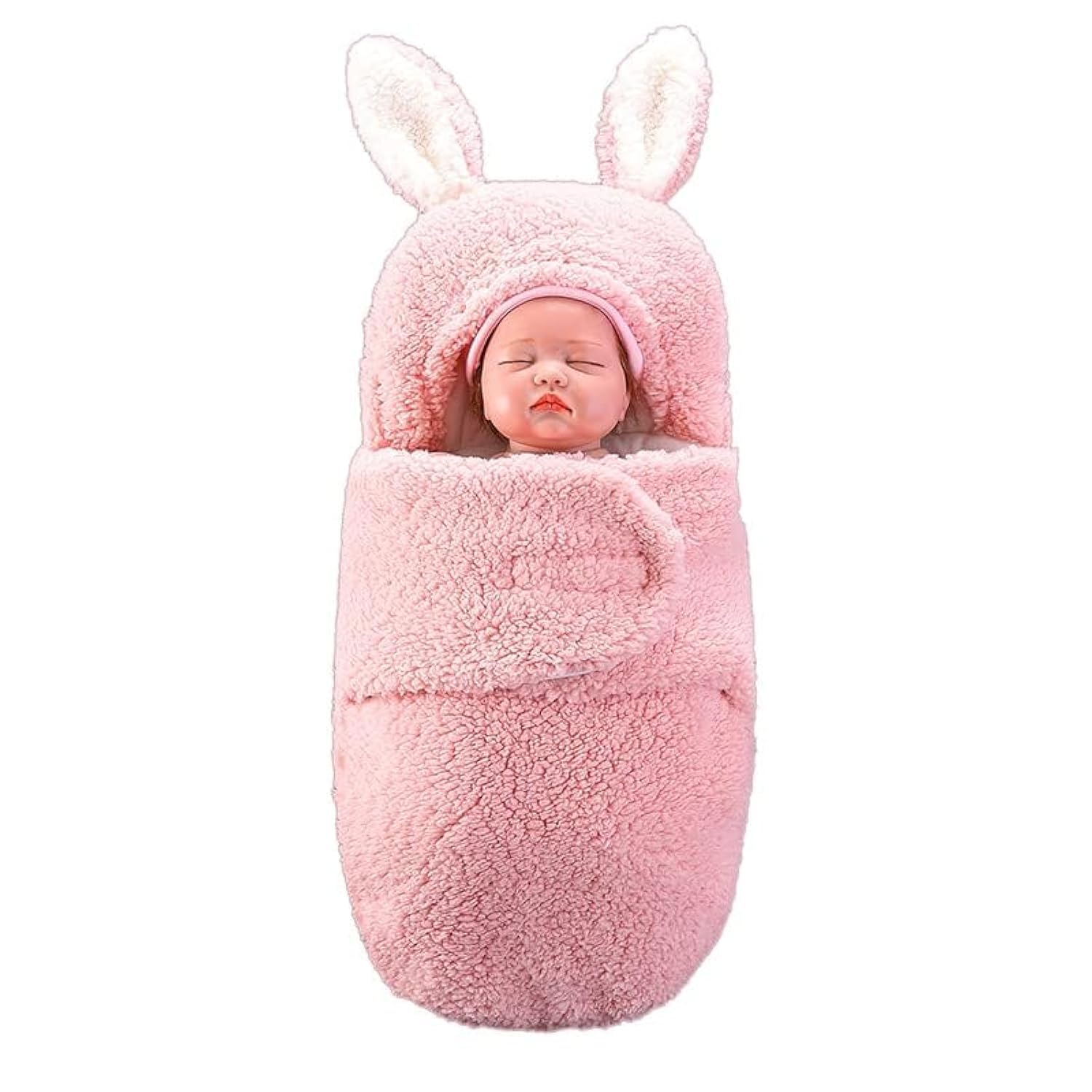 BentingBaby Swaddle Blanket,Ultra-Soft Plush Essential for Infants 0-6 Months, Receiving Swaddling Wrap ,Perfect Shower Gift (Pink)