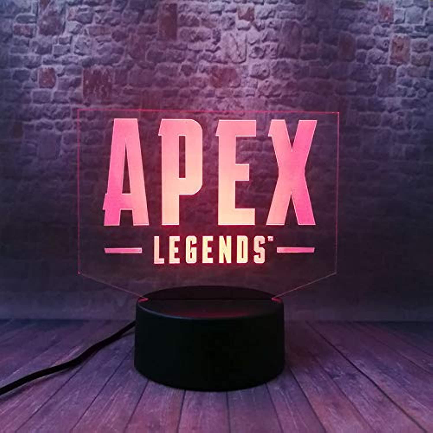 Action Figures - Apex Legends Battle Royale Game Figure Model 3D Illusion LED Lamp 7 COLOR 16 COLORs Changing Nightlight Apex Legends Figras