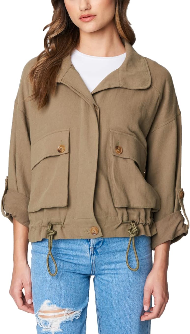 [BLANKNYC] womens Luxury Clothing Utility Parka Jacket Coat With Pockets