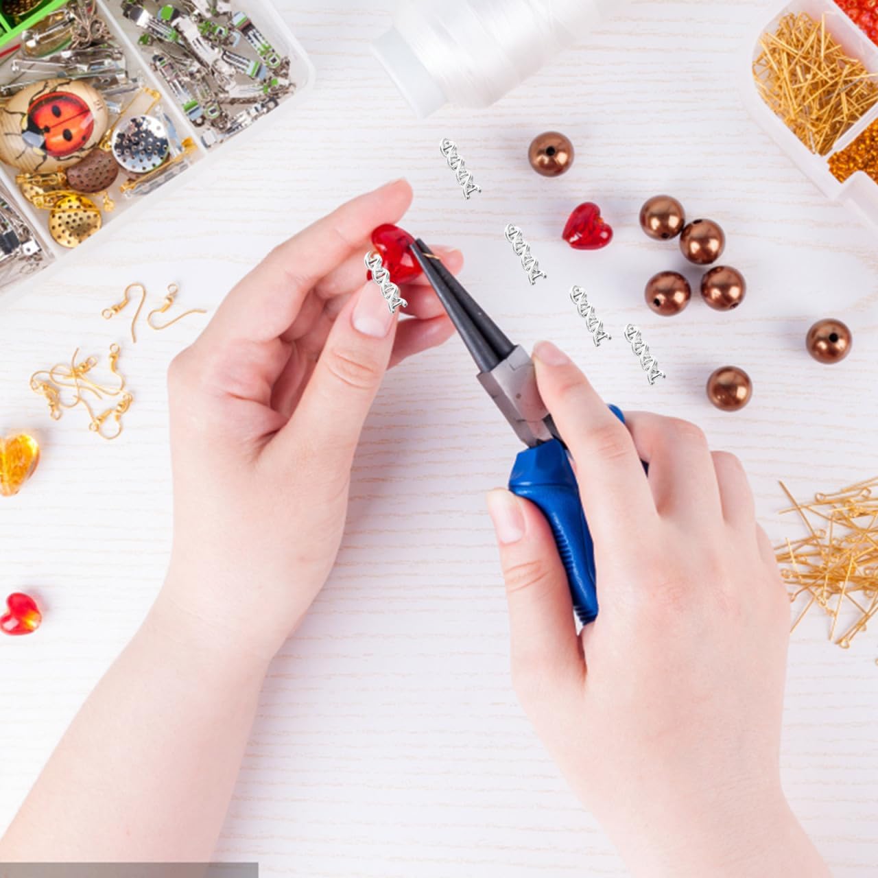 Abaodam 50pcs DNA Double Helix Medical Charms Alloy Pendant Hospital Theme Charms for Bracelet Necklace Keychain DIY Jewelry Making Supplies - Image 9