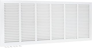 EZ-FLO 30x12 Return Air Grille Vent Cover for Wall or Ceiling - Solid Steel HVAC Register, White Matte Finish