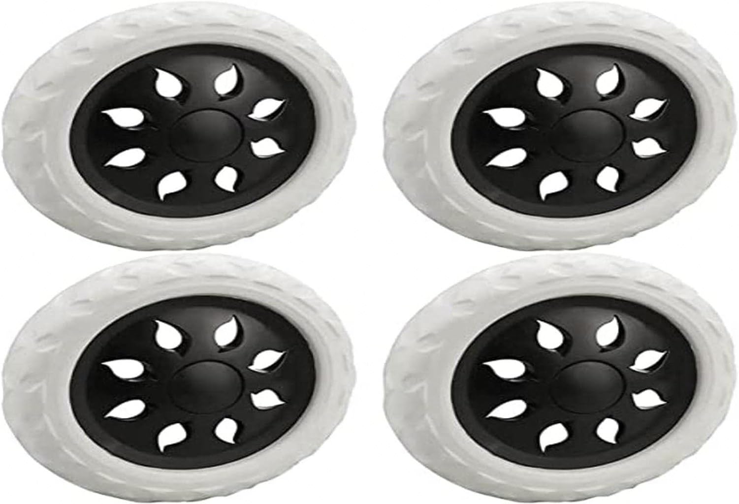 Ersatzrollen Set 4 für Rollstuhl Rollator Einkaufswagen