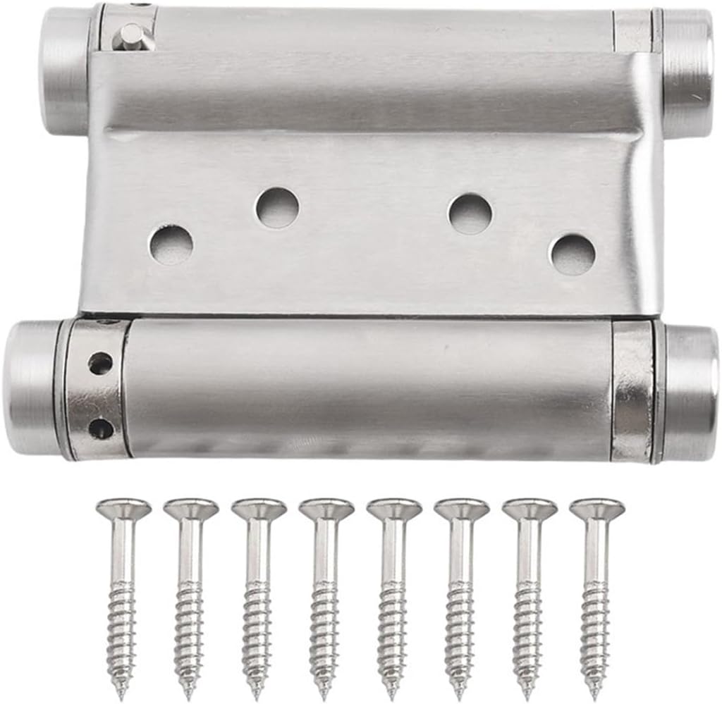 Bearing Hinge，Ball Bearing Door Hinges Double Spring Hinge Stainless Steel Two Way Door Hinge Automatic Door Closing Door Hinge(3inch)