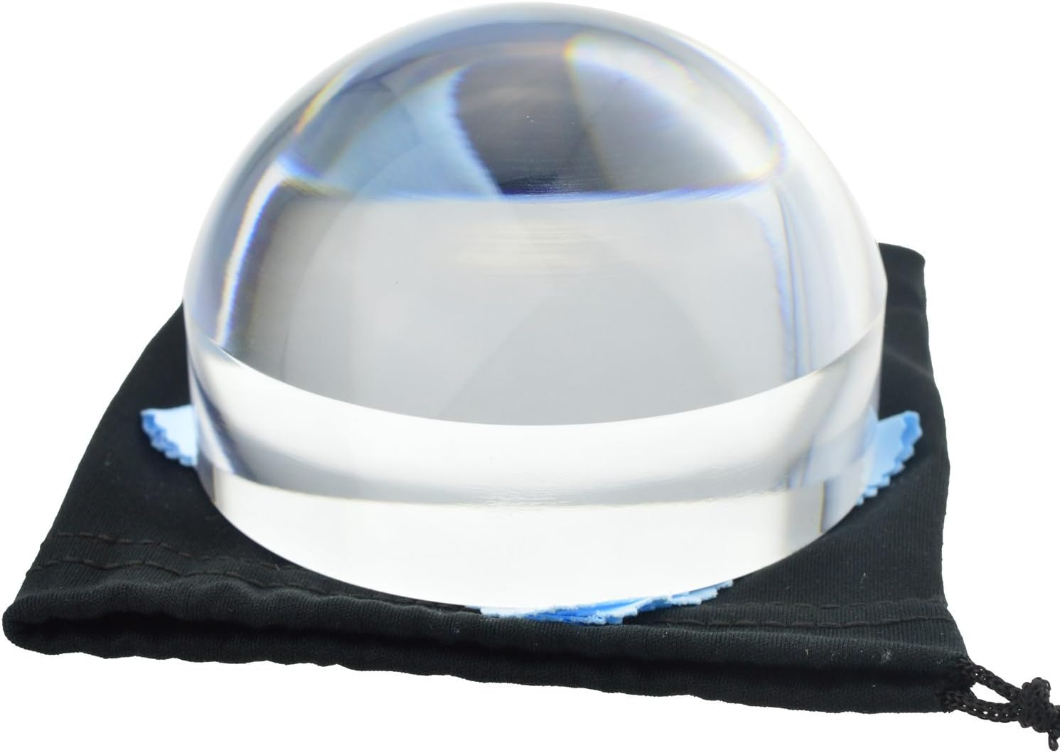 YOCTOSUN 3.8 Inch Acrylic Paperweight Reading Magnifying Glass 5X Dome Magnifier Optical Half Ball Lens with Gift Box and Polishing Pouch (95mm) YOCTOSUN 3.8 Inch Acrylic Paperweight Reading Magnifying Glass 5X Dome Magnifier Optical Half Ball Lens with Gift Box and Polishing Pouch (95mm)