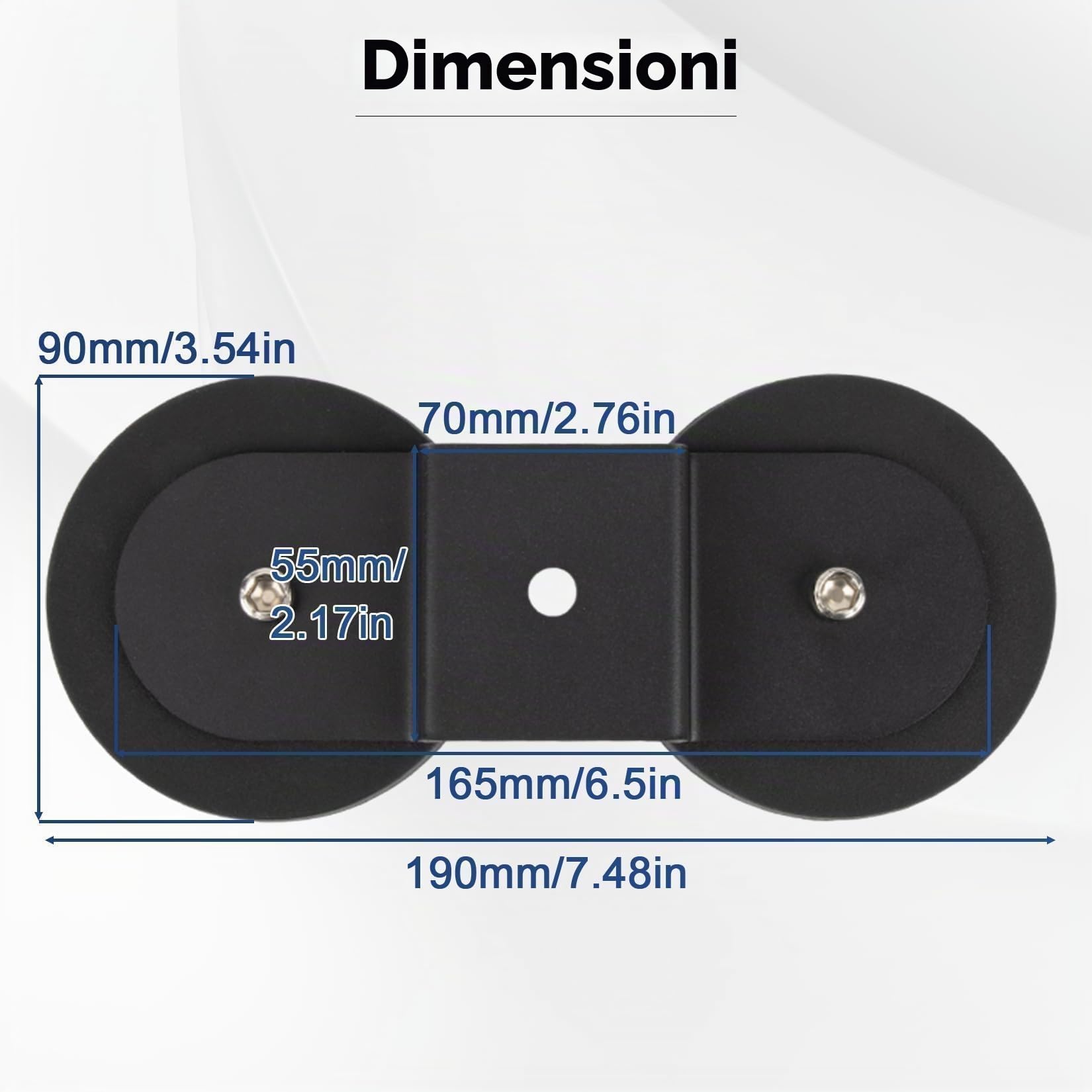 PSLER Staffe di Montaggio per Barra Luminosa a LED Con Base Magnetica Staffe per Luci Con Base Magnetica Universali per Luci di Guida Fuoristrada Fendinebbia per Camion SUV UTV ATV