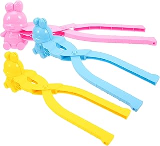 Toddmomy Cartoon Snowball Molds Children Snowball Clamps 3pcs Winter Snowball Makers Funny Snowball Molds Children Snow Toys Snowball Makers for Kids Rabbit Snowball Maker