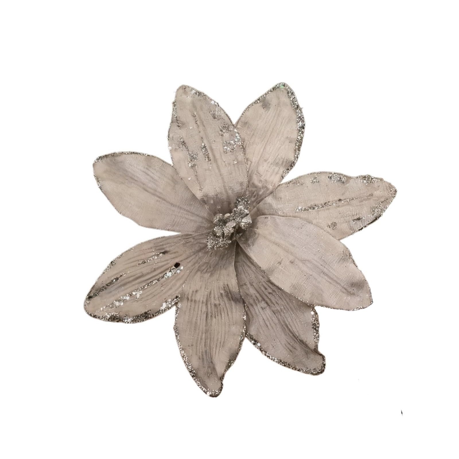 Casetlong 5Pcs Artificial Flower Decoration Ornament Home Layout DIY Garland(Silver gray)
