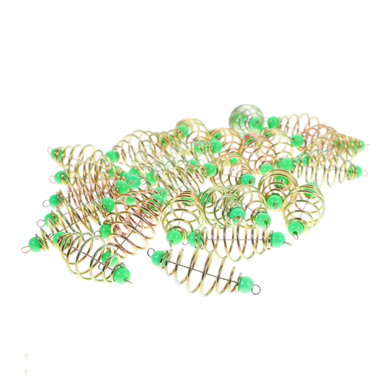 Toyvian 25pcs Carp Bait Holder: Luminous Carp Fishing Feeder Rigs - Spring Bait Holder with Olive Shape Night Fishing Accessories for Freshwater and Saltwater