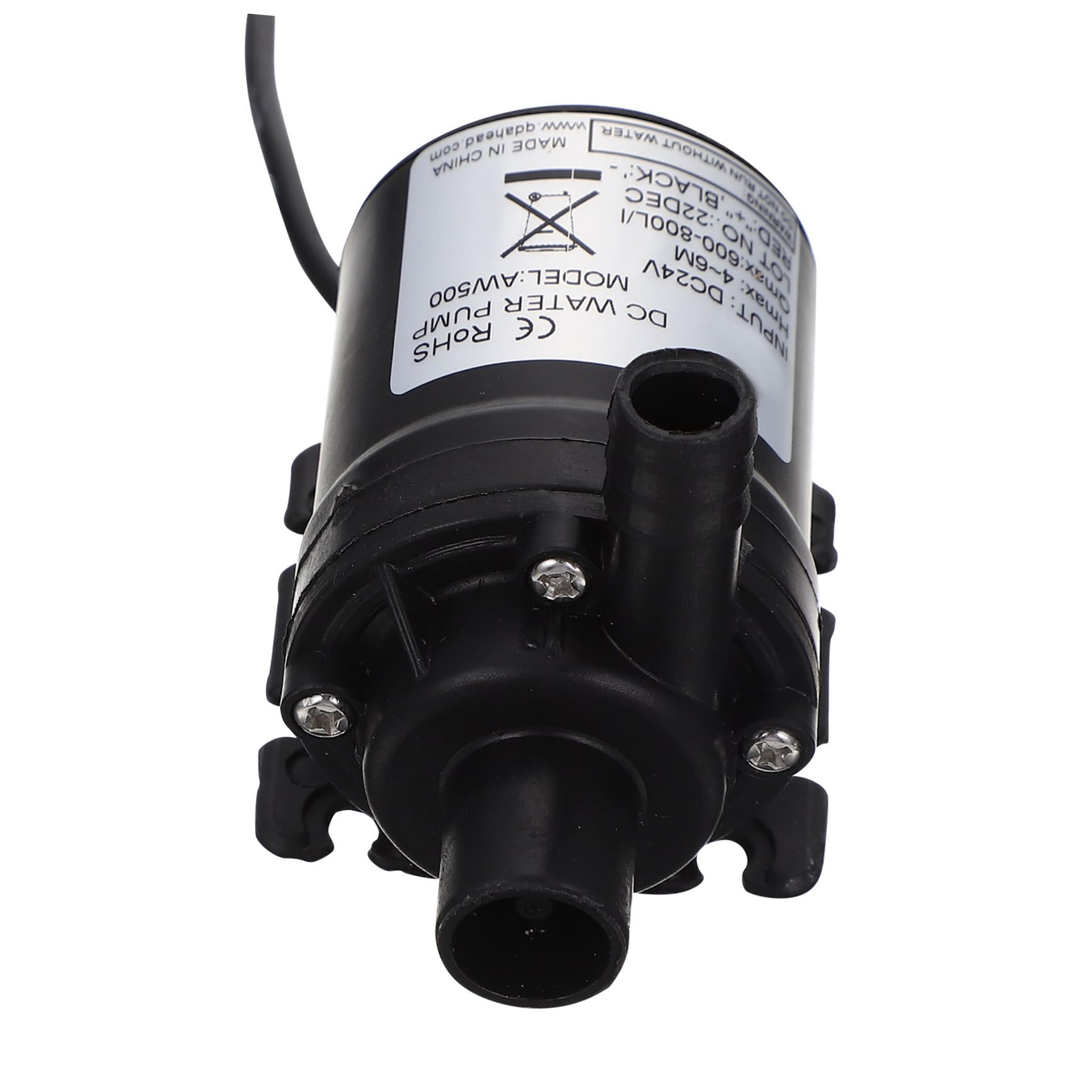 Pompa Booster Solare Sommergibile Dc24v 38w, Motore senza Spazzole, Plastico Nero, 850l/h, per Impianto Idroponico e Lavastoviglie