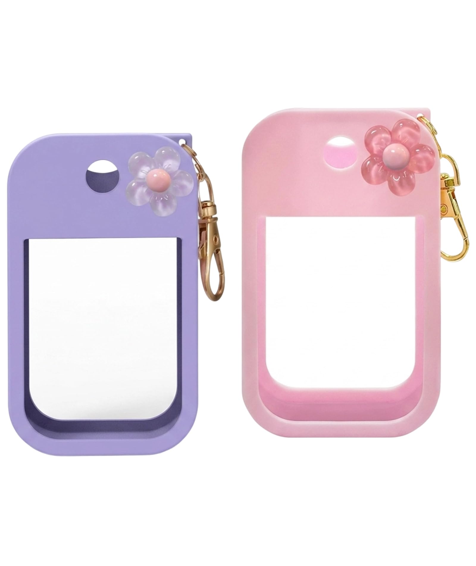 2PCS Sanitizer Holder for Bags, Sanitizer Spray Bottle Case,Shimmer Silicone Covers in Purple and Pink, Hand Sanitizer Spray Bottle Accessory for Daily Hygiene, Fashion Expression and Gifting (flower)-image-18