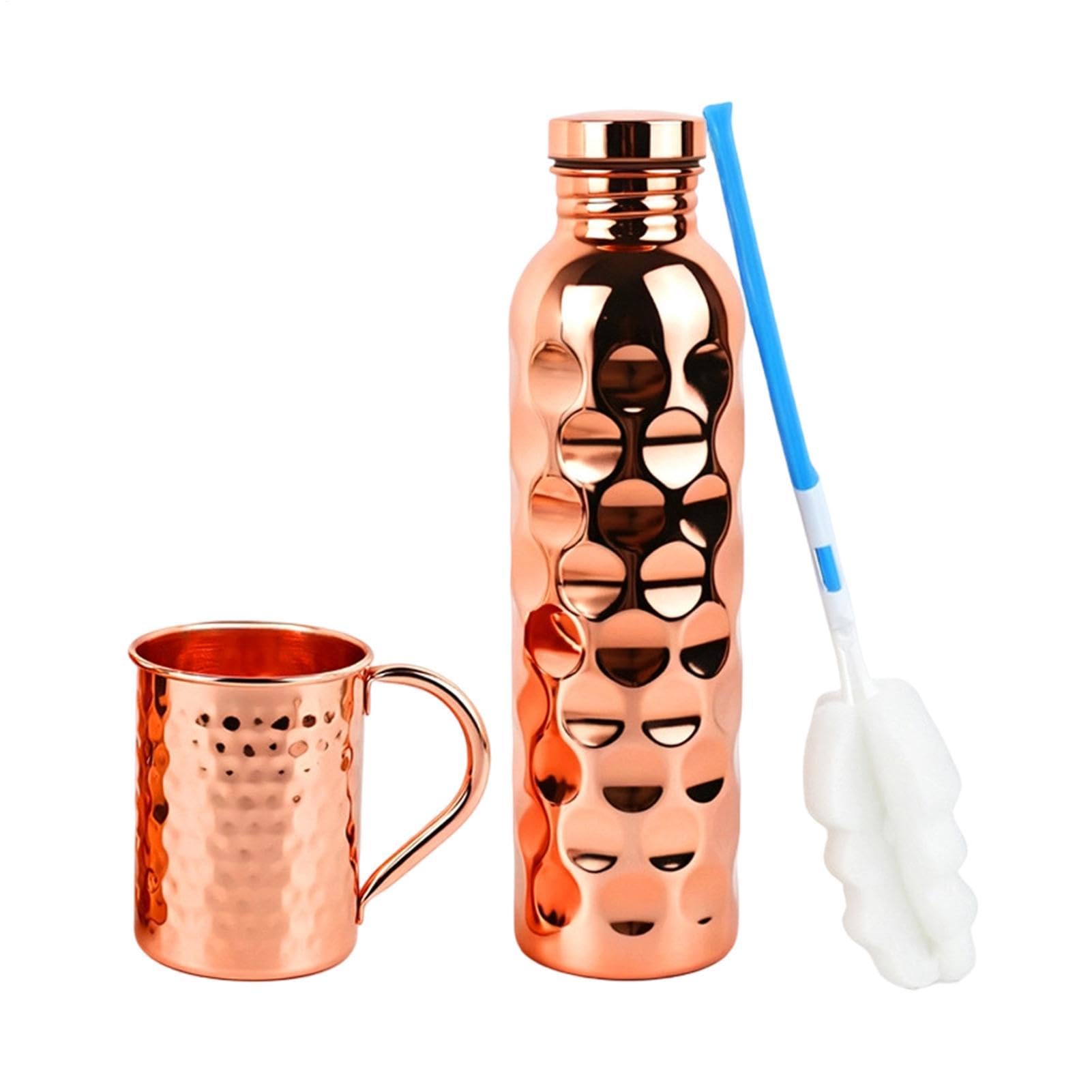 Juego de botellas de agua deportivas con textura martillada 3D, jarra fría