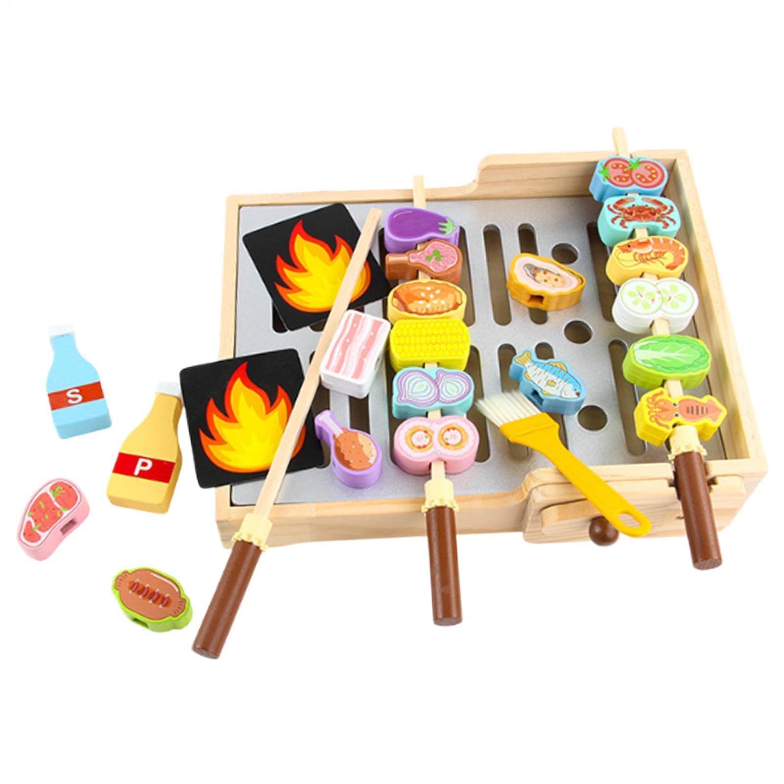 Kit de jeu en bois de barbecue durable pour une simulation réaliste - 8