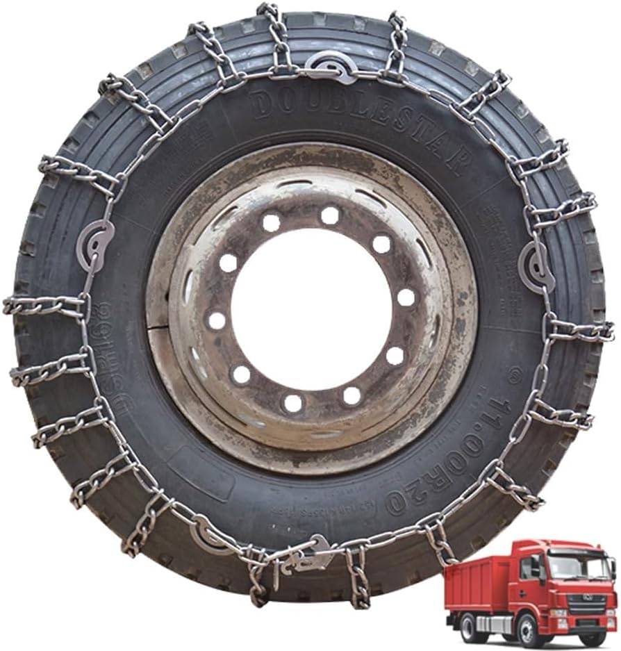Snow Tire Chains For Cars Suv Pickup Trucks Commercial trucks- Quick Fit AND Easy Installation,Reusable Universal Emergency Traction Snow Chains 2pcs 11R22.5 2pcs 215/75R17.5