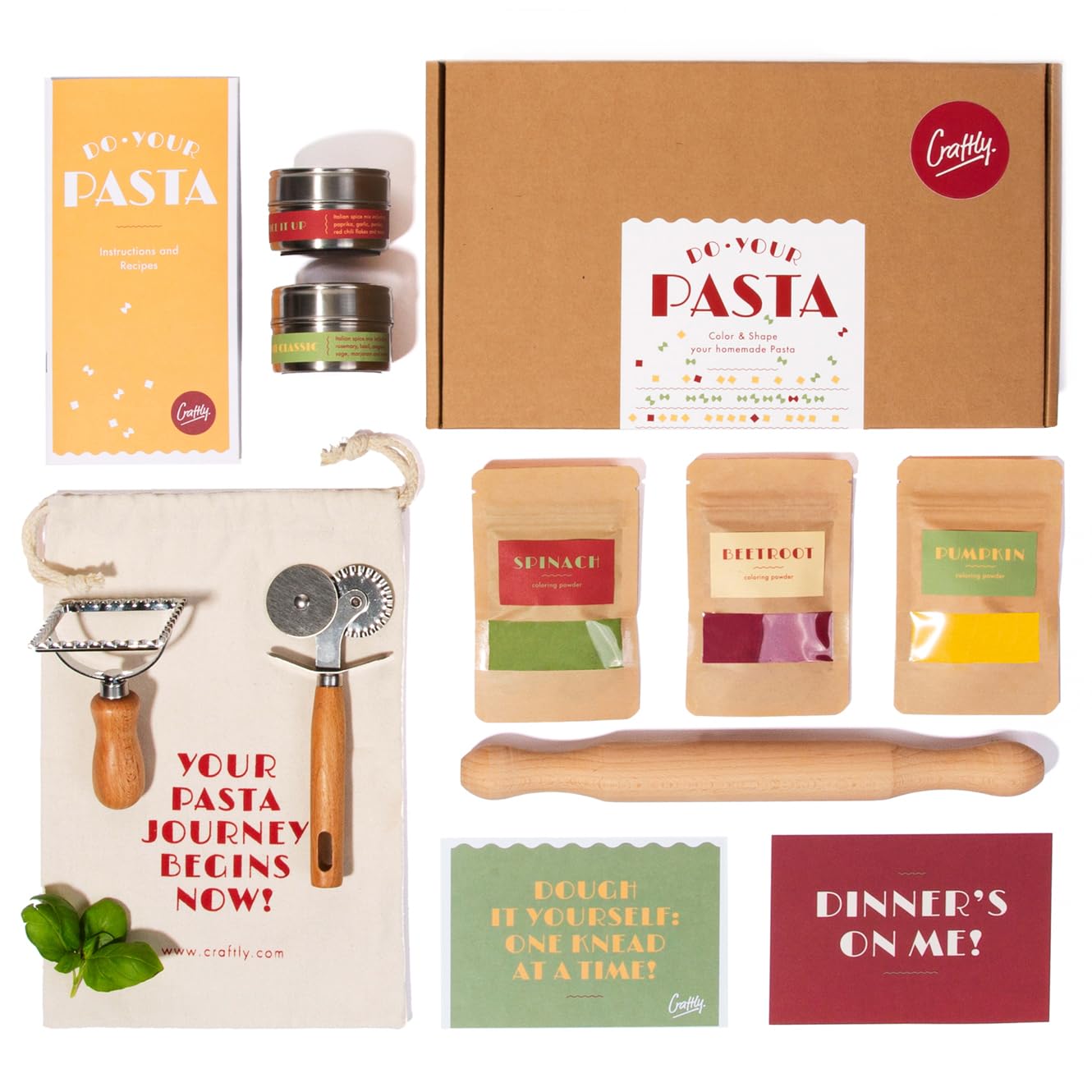DO YOUR PASTA DIY Pasta Set zum Selbermachen | Gourmet Nudelset mit Zutaten & Rezepten | Geschenkidee für Hobbyköche, Anfänger & Foodies
