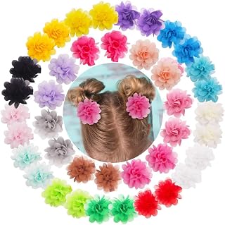 Yardwe 20 Piezas Horquillas de Flor Niñas Coloridas Accesorios el Cabello Clips Niñas y Bebés Decoración Cumpleaños