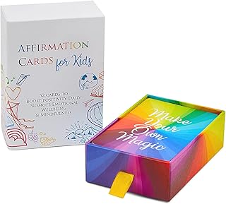 Positive Affirmation Cards for Kids - 52 Mindful Affirmations to Inspire Positivity, Build Kids Confidence, Self Esteem, Kindness