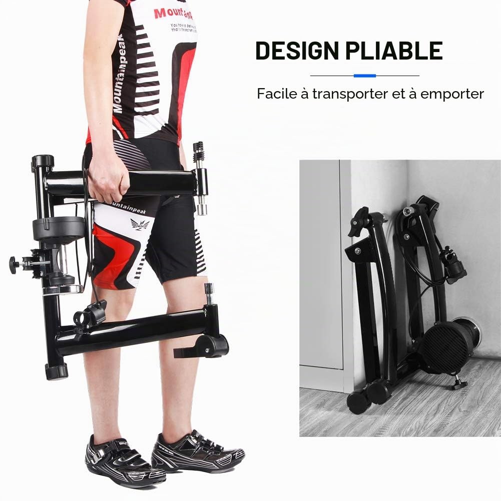 CXWXC Vélo d'entraînement à roulettes Pliable en Acier avec libération Rapide Support de Roue Avant pour entraînement de vélo de 26 à 29 Pouces à la Maison et à l'intérieur