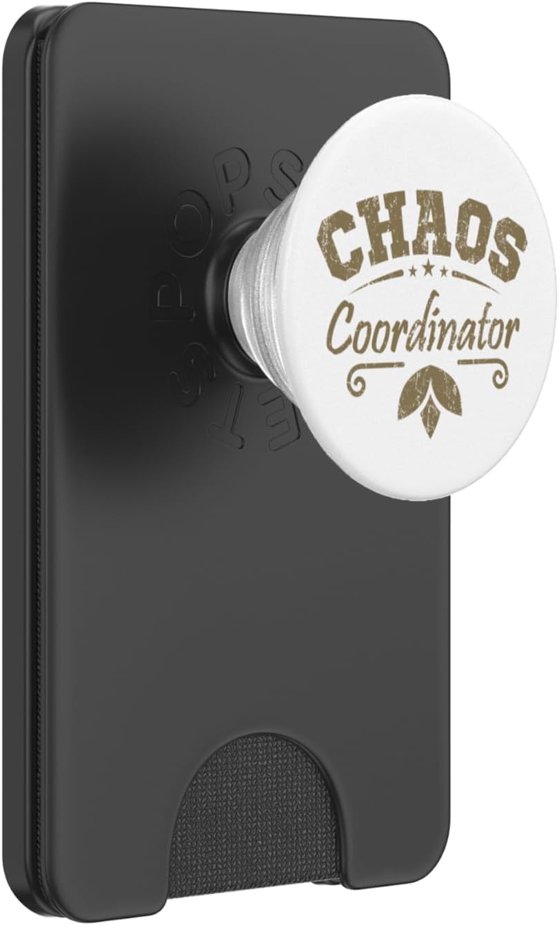 Chaos Coordinator Funny Work Life Organizer Office Humor PopSockets PopWallet for MagSafe
