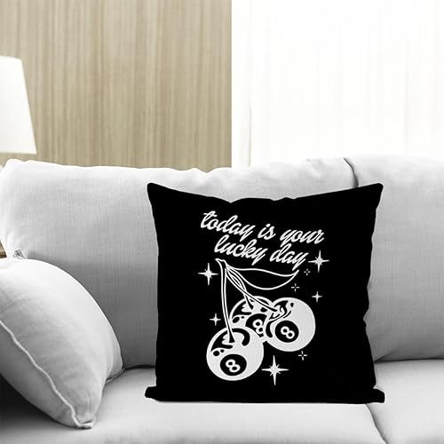 Miniatura 9 de Fundas de almohada Cherry de 8 bolas de 18 x 18 pulgadas, fundas de almohada modernas de cereza para sofá, cama, dormitorio, niños, almohadas