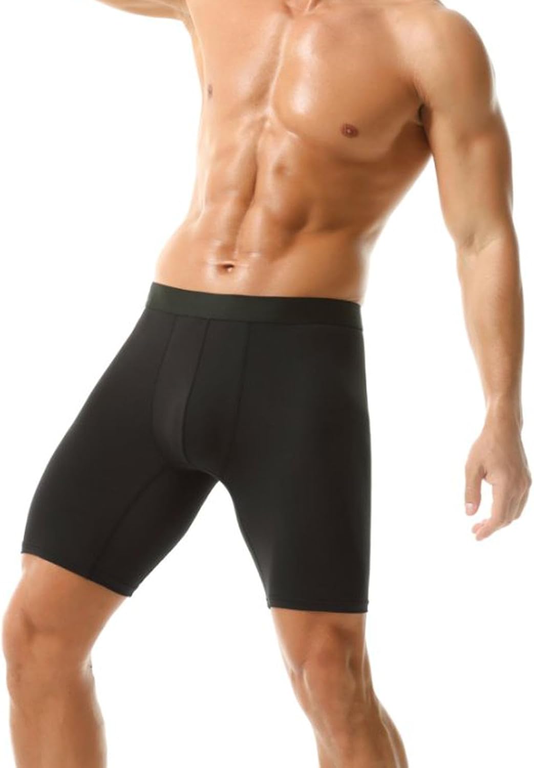 xxxiticat Men's Underwear Boxer Briefs 3 Pack Milk Silk Ultra Soft Breathable Moisture Wicking Long Leg Lingerie Shorts - Image 5