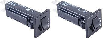NTE Electronics R59-2A Thermal Circuit Breaker, Fuse Holder Type, 0.250" Quick Connect Terminal, 0.17 Ohms, 2 Amp Pack of 2