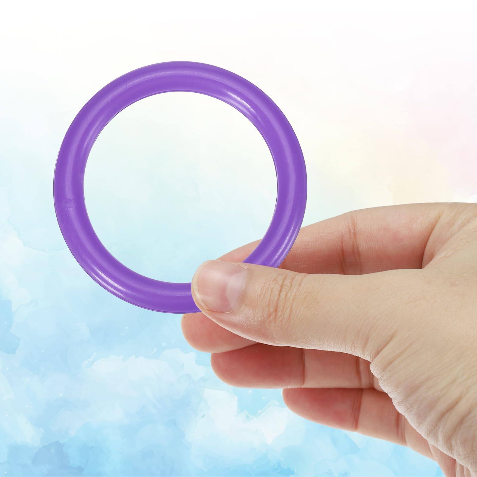 PATIKIL 2 Inch Plastic Ring-Toss Rings for Bottles 30 Pack Carnival Rings Plastic Hoops for Speed and Agility Practice Outdoor Party Favor - Image 3