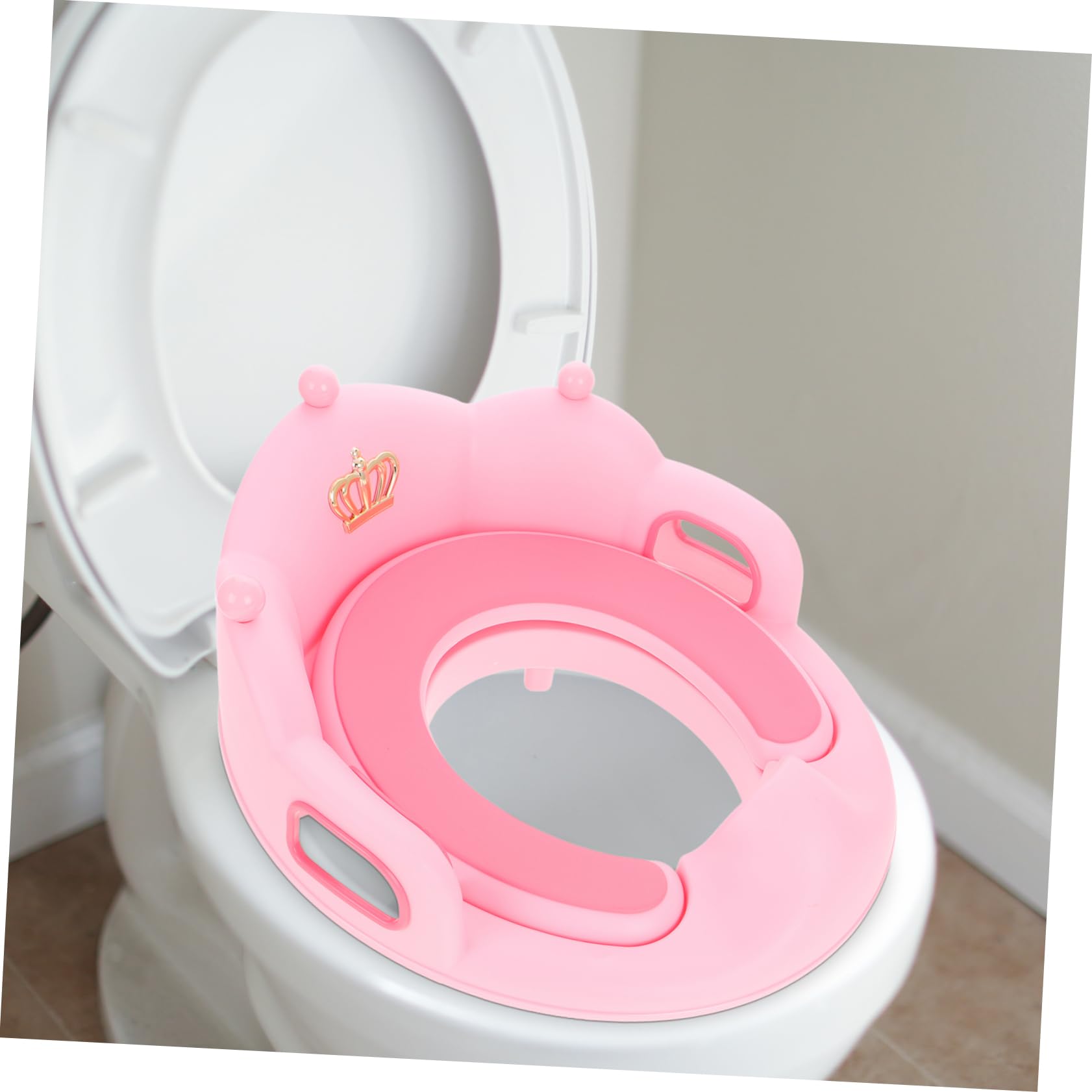 BESTonZON Asiento de Entrenamiento para Inodoro para Bebés y Niñas Reductor de Inodoro de Grande para Entrenamiento de Baño Casa para Pequeños