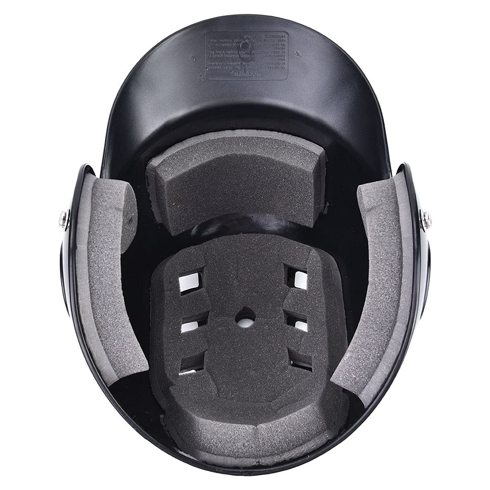 Sport Protective Equipment Baseball Batting Helmet Protective Equipment with ABS Material, Sponge Inner, Strap, Air Hole for Heat Dissipation, for Adult Children Teenager (Black)