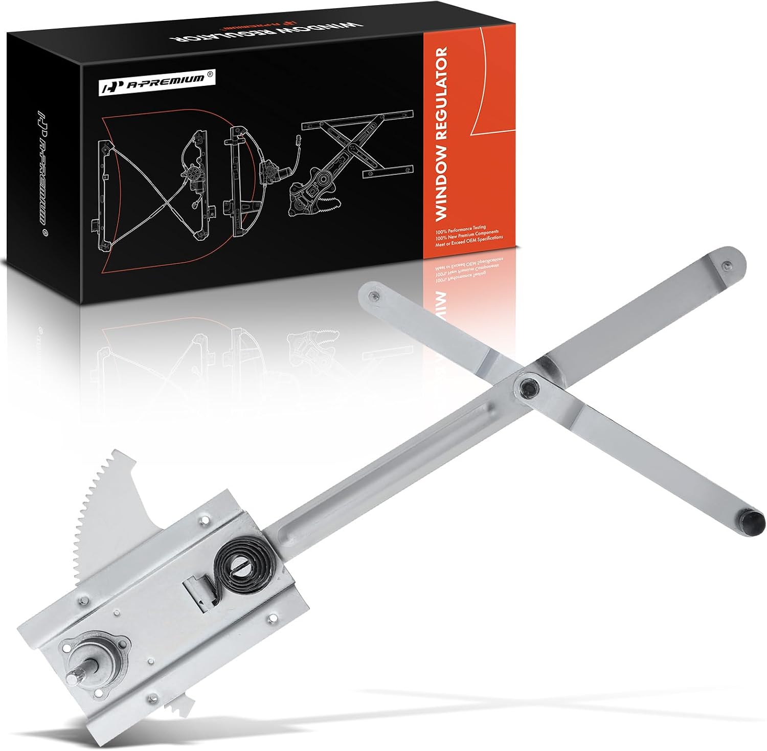 A-Premium Manual Window Regulator Compatible with Chevrolet Suburban, C10 C20 C30 K10 K20 Pickup & GMC Suburban, 1000 1500 2500 Series, K1000 Pickup, K15/K1500 Pickup, Front Right Passenger Side