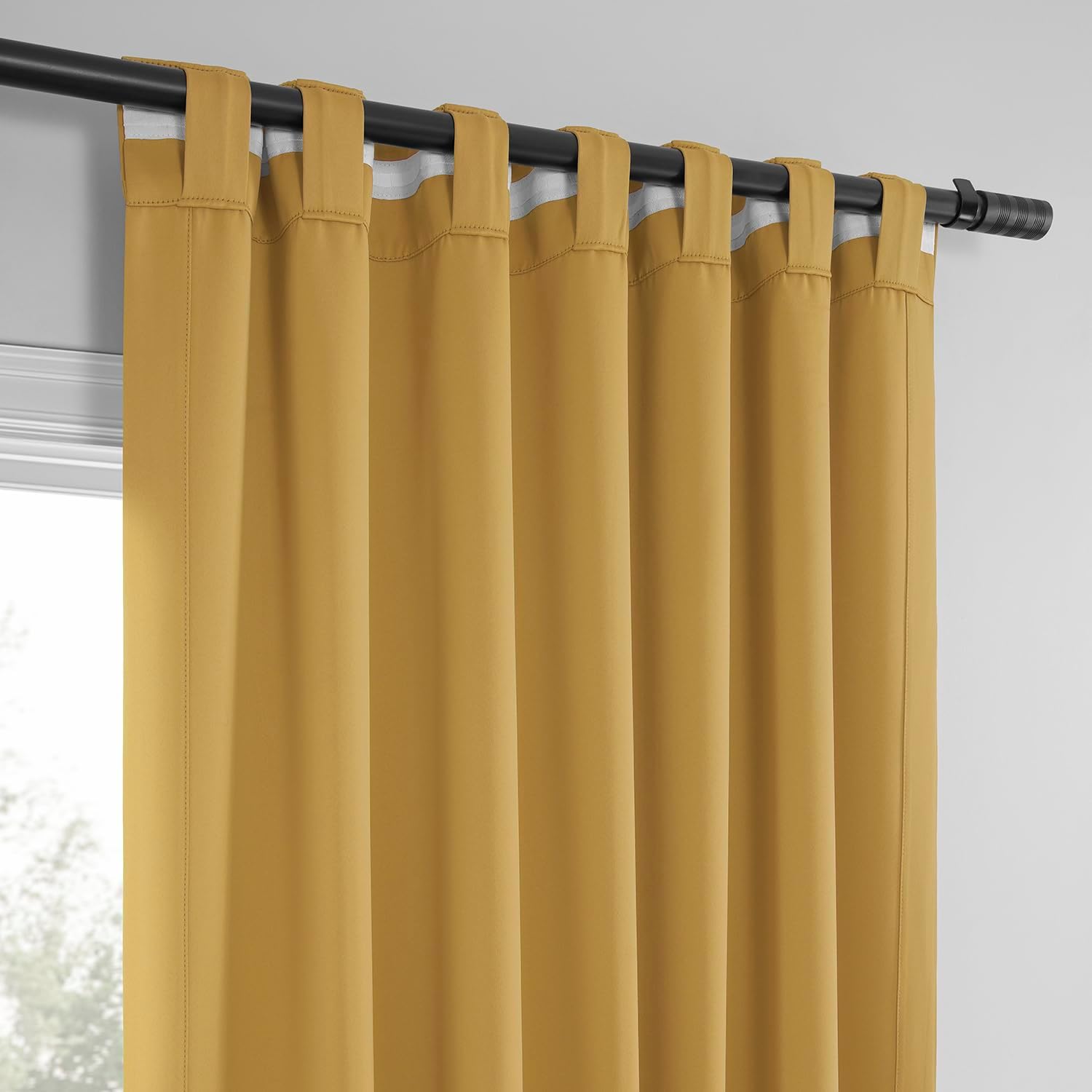 HPD Half Price Drapes Room Darkening Curtains for Bedroom 96 Inches Long (2 Panels) - Rod Pocket 100% Polyester Curtains & Drapes for Living Room and Windows - 50W x 96L, Ochre