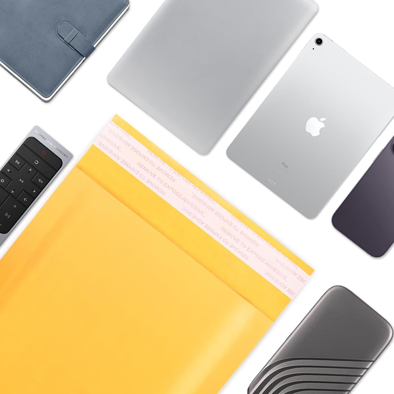 Kraft bubble mailers 6x9 Inch 200 Pack,Self-Sealing Paper Envelopes for Packaging,Strong Adhesion Envelope Mailers, Small Waterproof Cushioned Padded Shipping Bags Yellow #0 - Image 5